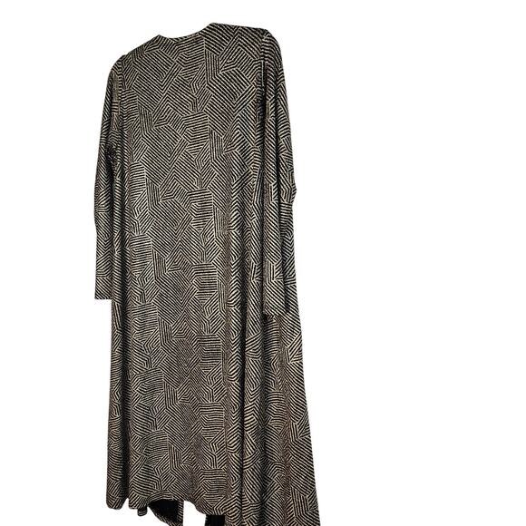 Lularoe Elegant Black Gold Sparkle Sarah long Duster size medium - Picture 4 of 7